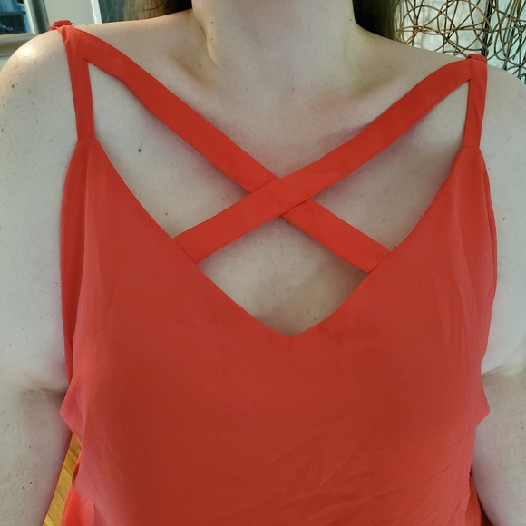 Torrid Coral Adjustable Strap Tank Top Size 5X - Picture 3 of 9